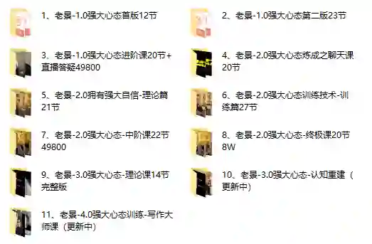 老景强大心态系列11套｜实战指南+限时揭秘+专属更新-掌舵行动营