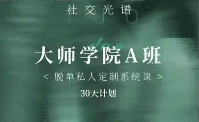 《大师学院A班》30天实战指南：社交光谱课程骨架揭秘-掌舵行动营
